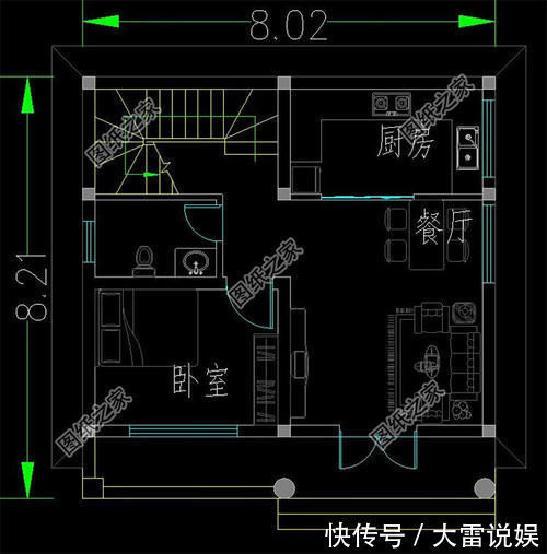 户型图|农村小户型自建房设计图,第3套进深8米,造价十万左右