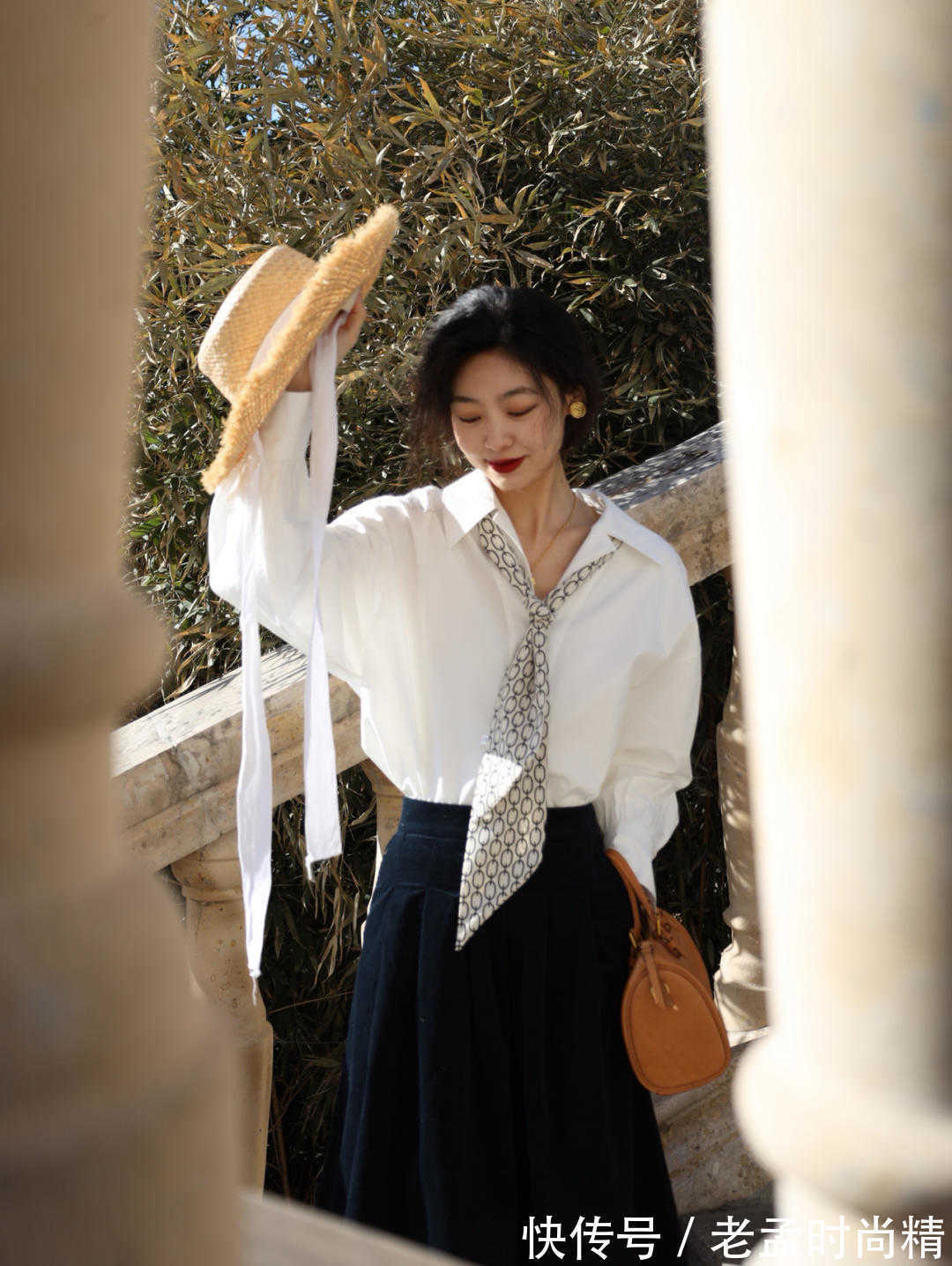 半身裙|会穿衬衫也很迷人,看这样穿多美,小细节打造气质美丽又大方