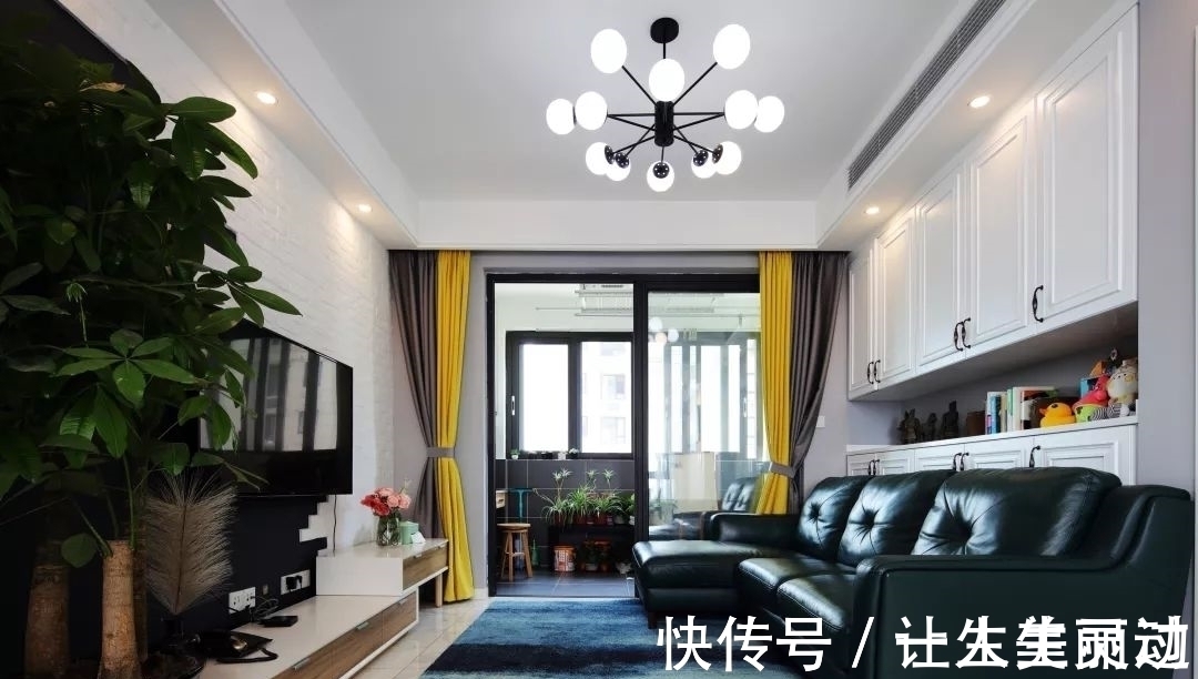 现代|68㎡现代北欧,深色系的简约空间,热情与温情的交织