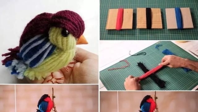 diy|织毛衣剩下一点毛线,留着做什么DIY小鸟玩偶吧,孩子可喜欢了