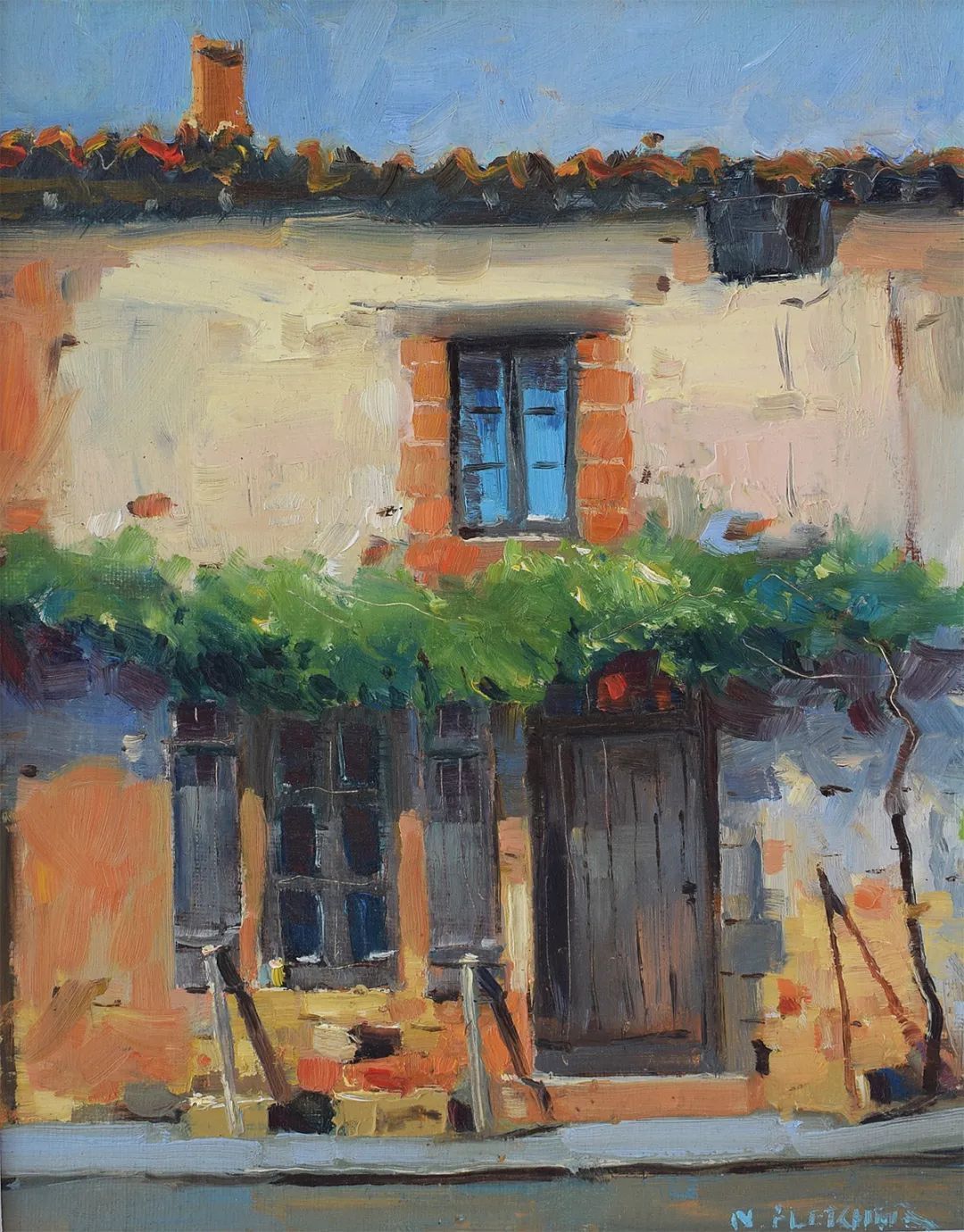 田园风光画@他用画笔,勾勒出一幅幅唯美动人的田园风光画