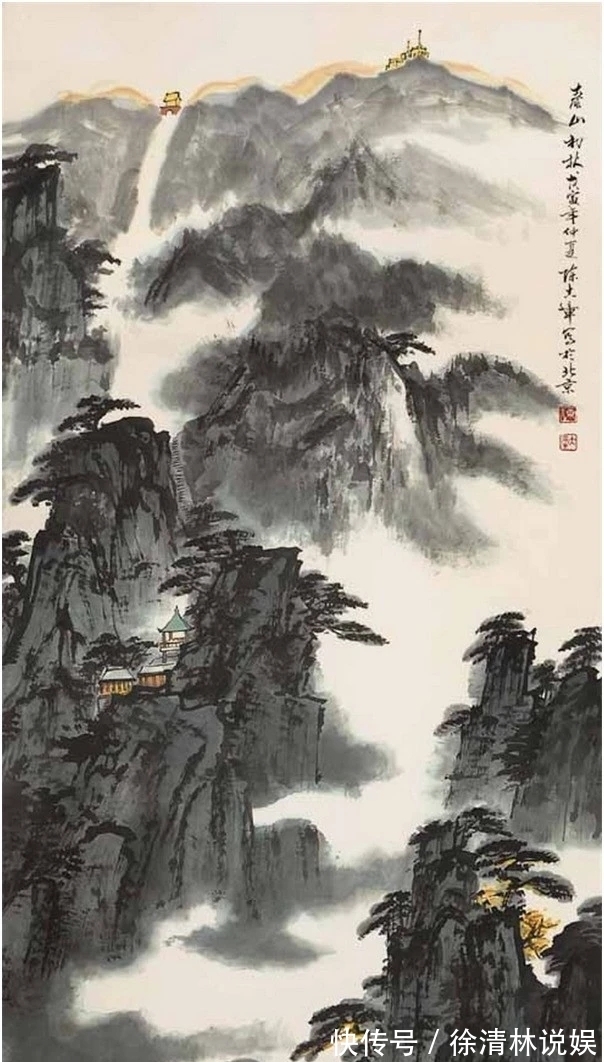 齐白石!气势如虹的山水画,壮观!