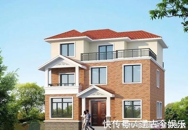 别墅|面砖搭配真石漆装饰的别墅,每栋造价30多万,在农村很流行!