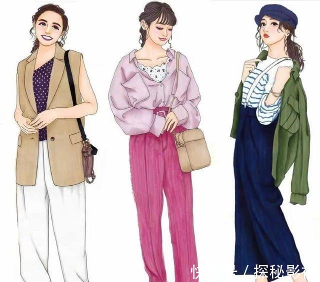 手绘 学色彩有什么用日本插画师的早春“手绘配色”，27套穿搭真绝了！