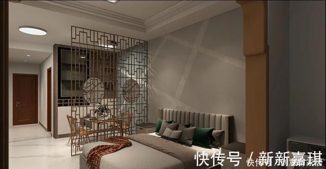 新中式|45㎡单身公寓，花5万块豪装新中式风格，高品质单身生活真羡慕