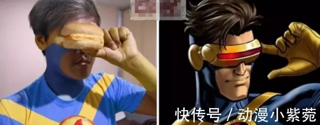 cospl泰国小哥再现神级COS,本以为要吃面包,没想到却在COS镭射眼!