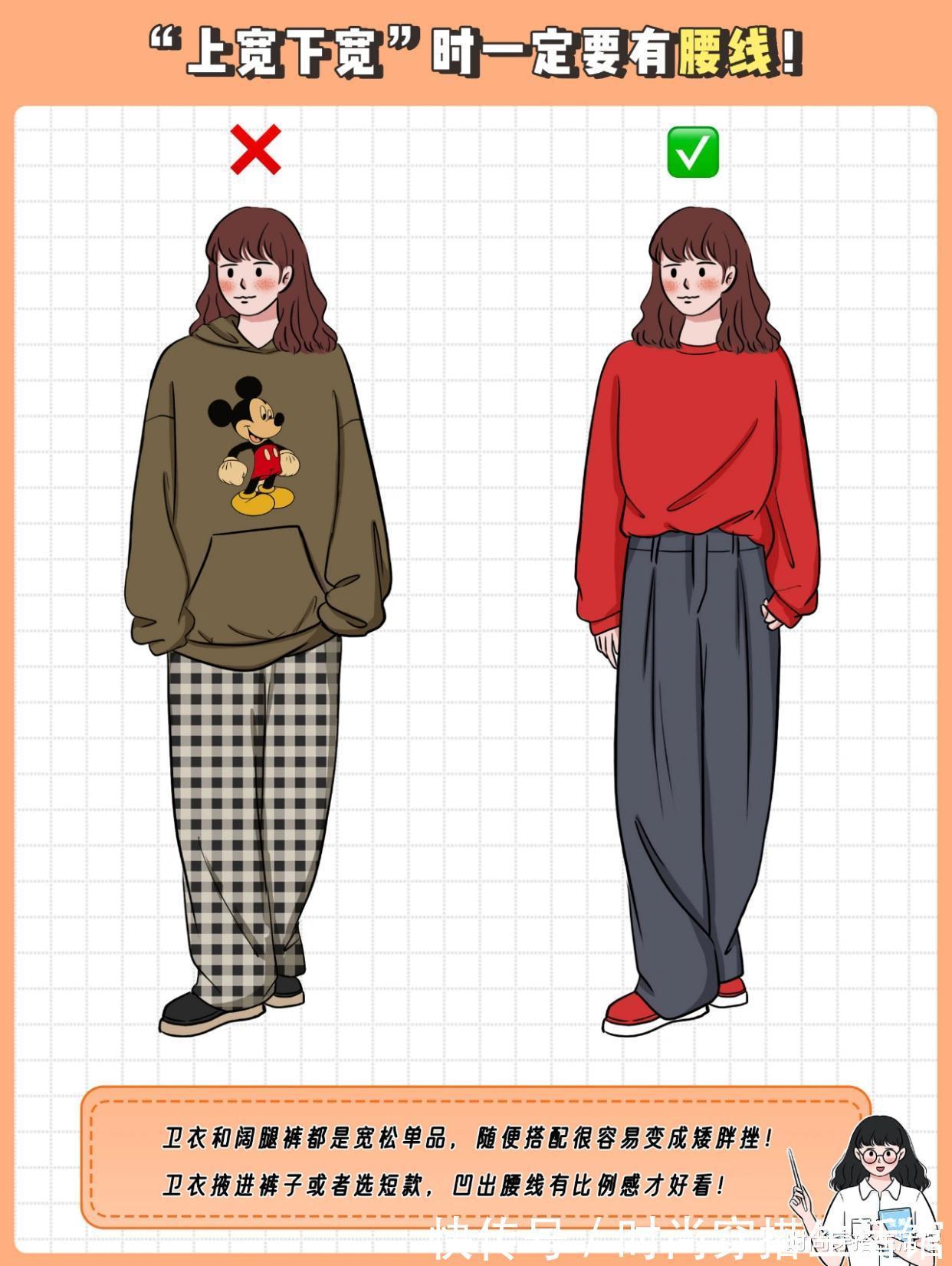 卫衣|胯大、腰粗的女生,冬天卫衣千万别这样穿,又土又胖,你踩雷了吗