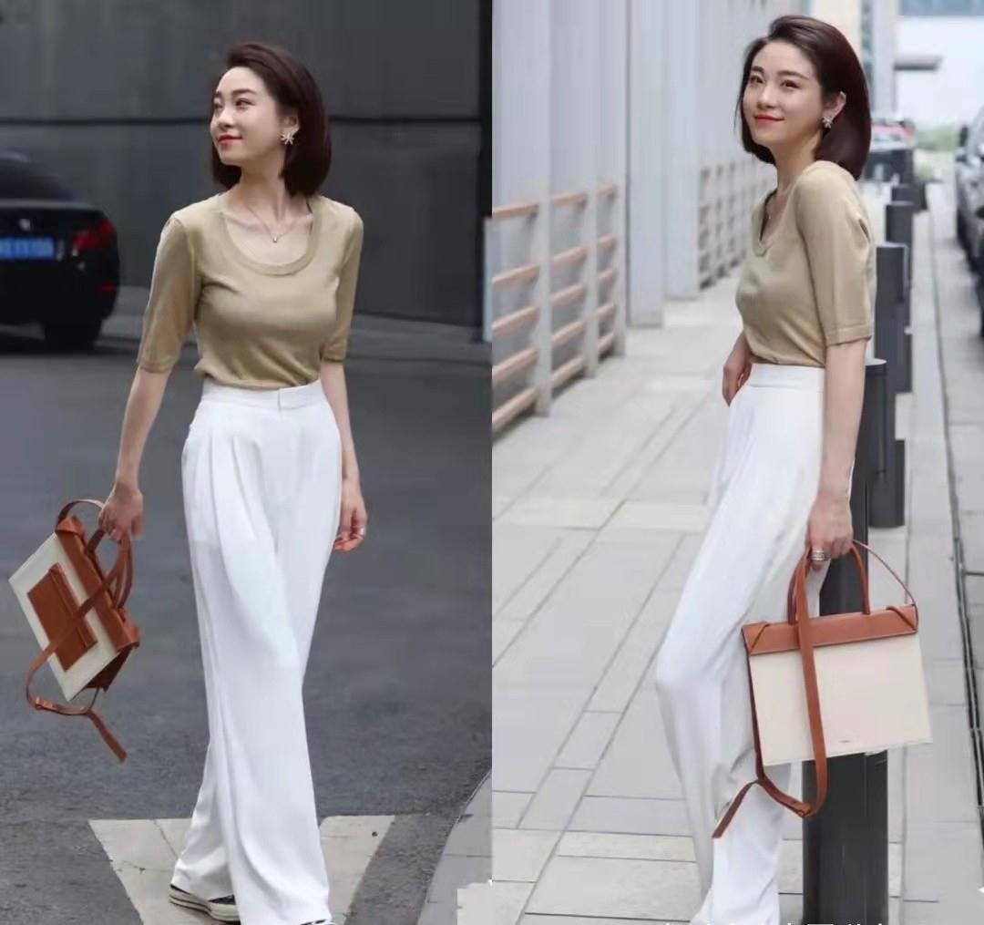 浅色 有气质的女人穿得都很“素”,3种搭配小原则,极简风穿出高级感
