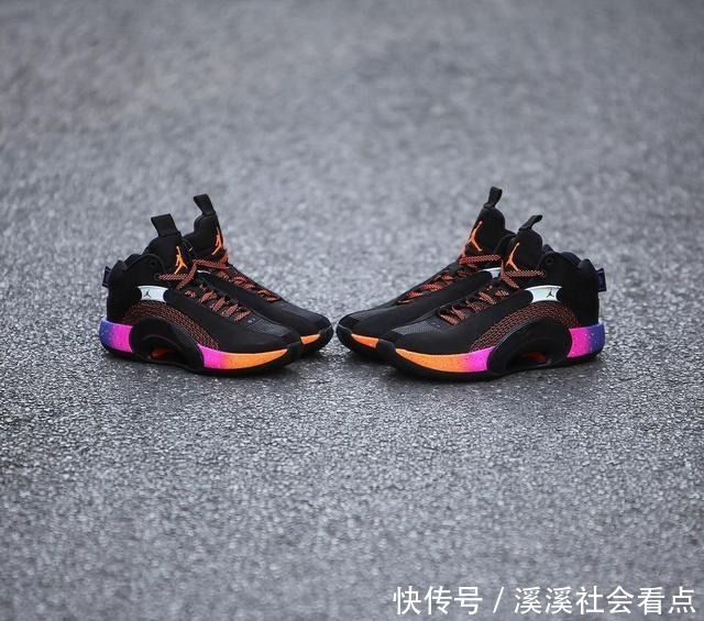 配色|艳丽日落元素!全新配色Air Jordan 35实物图释出