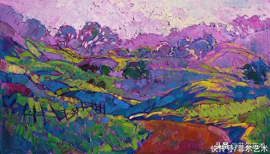 油画|美国女画家艾琳·汉森笔下色彩丰富的风景油画,美极了
