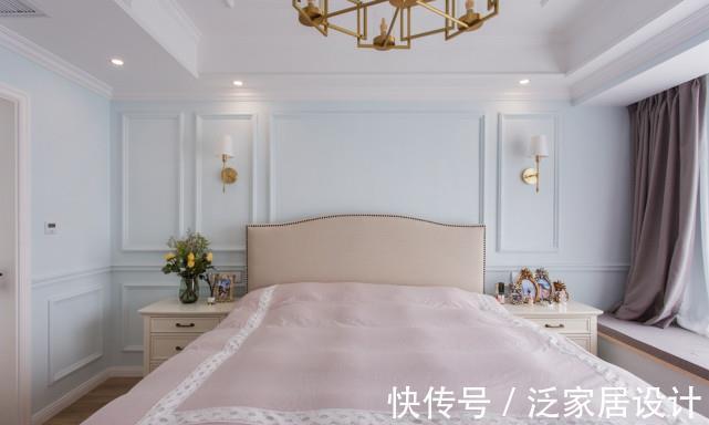 主色|89平美式轻奢三口之家,客厅潺潺的音乐流淌,将温柔谱写