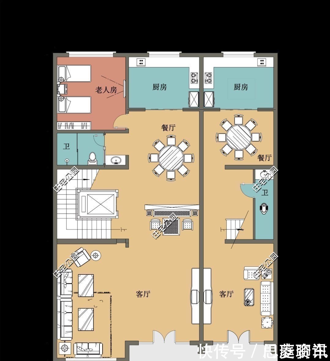 业主|12×19米四层农村别墅，每层都有厨房客厅，自住、出租都能满足