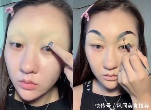 成品|美术生把脸当“画布”,实力仿妆“韩佩泉”,看到成品收徒吗