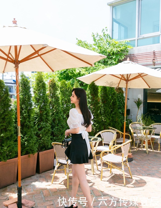 时尚|孙允珠时尚穿搭鸥鹭轻笼雪纺小洋裙,尽显小女人的可爱伊人