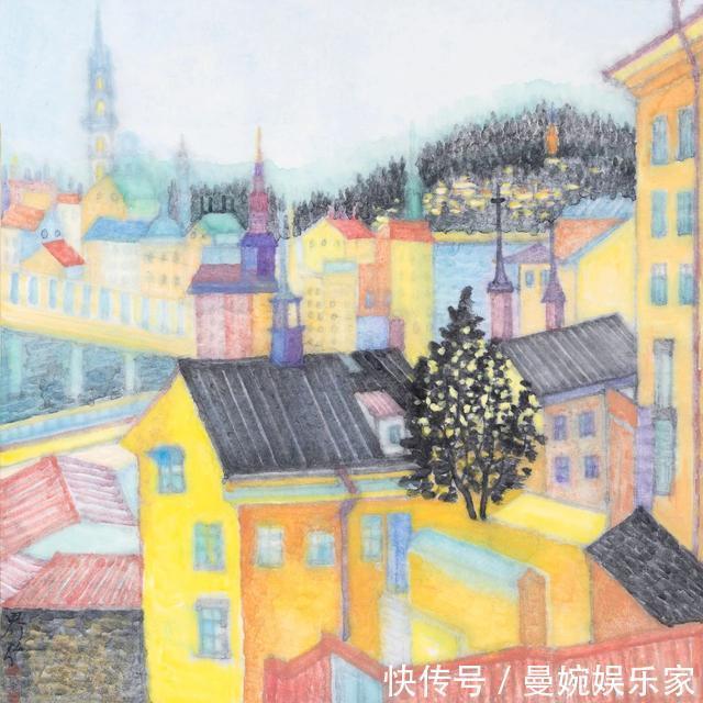 山水画!一组好看的水墨画离不开那些搭配和谐的色彩