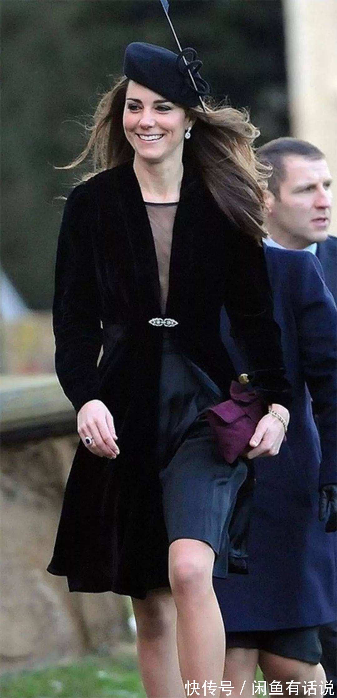穿搭 凯特妹妹比姐姐还显老,两人同穿“黑大衣”,相差2岁气质也不同
