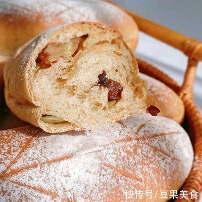 一次发酵,超柔软?全麦坚果面包