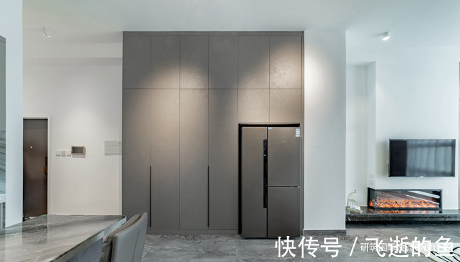 卫生间|70㎡打造岛台餐桌一体，开放式厨房