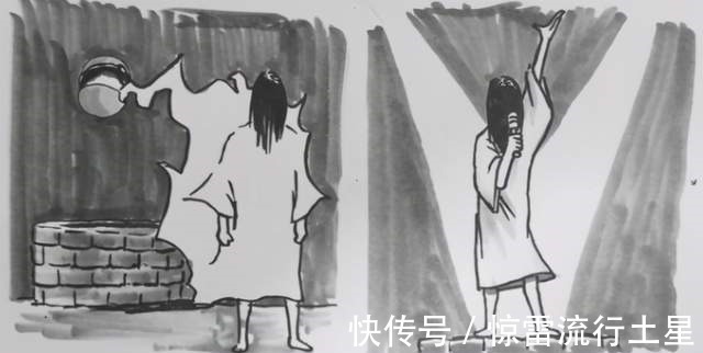 哆啦画师绘制贞子的不同出场方式,JOJO风很酷,奥特曼风让人怀念