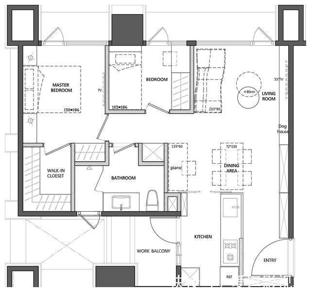 电视柜|她家70㎡,看似简单,却透着艺术家的精致范,小空间的变身术!