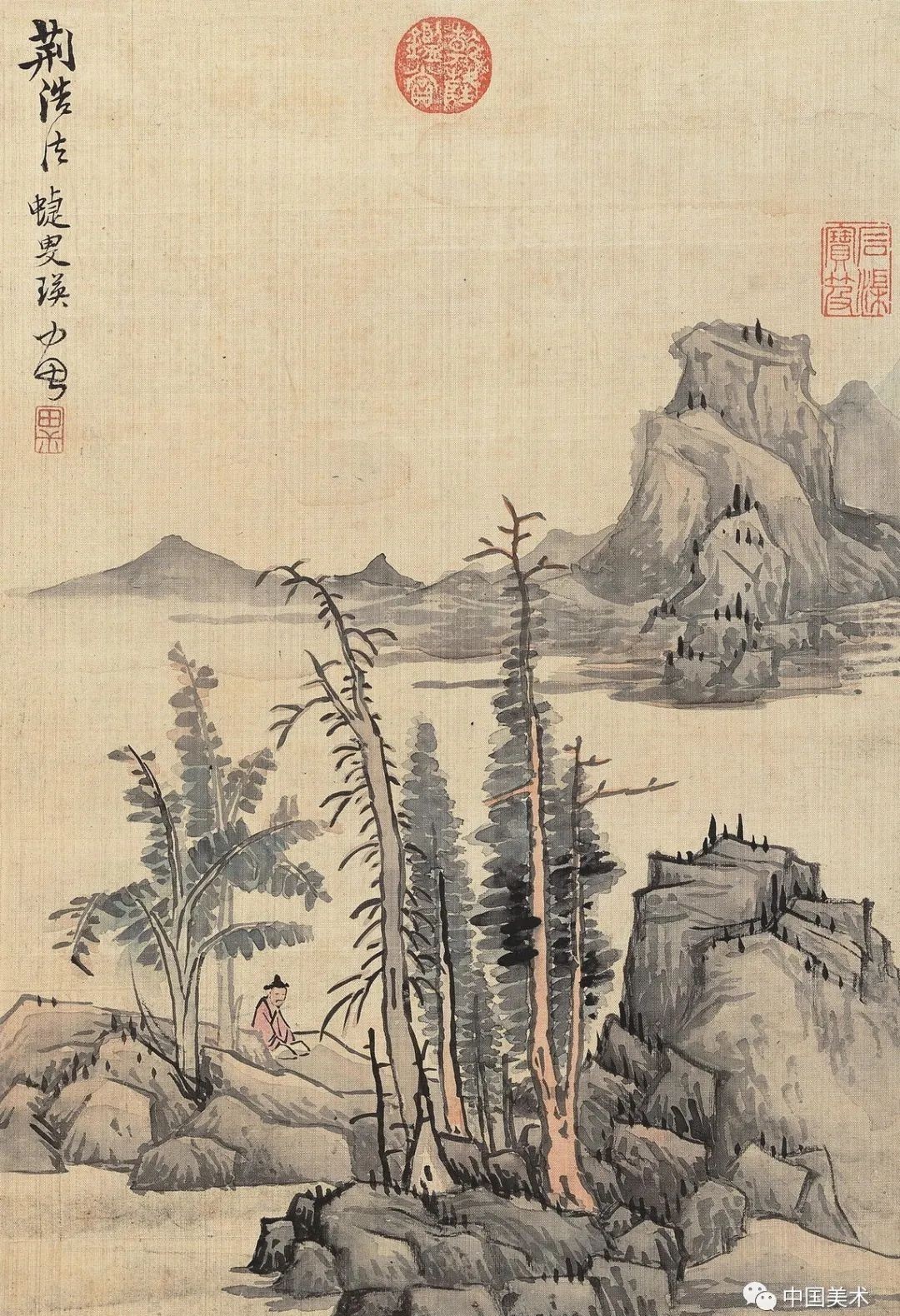 职业画家|他的老师是董其昌,学生是陈洪绶,开创著名的“武林画派”