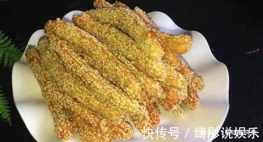3个红薯，简单一揉，教你做芝麻条，酥脆香甜，比卖的香，太好吃