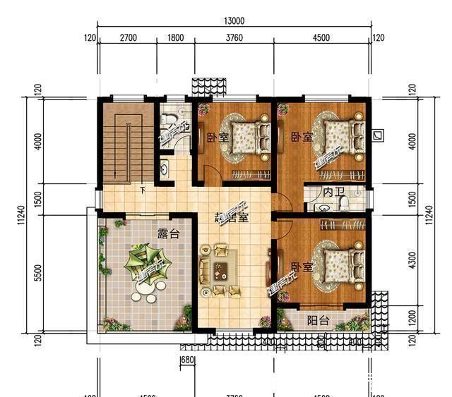 占地面积|4套适合农村建的小别墅,第三套8万就能建,图纸快收藏好