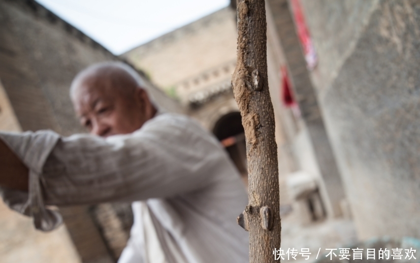 大爷|7旬老人给自己做拐杖,用的木料很稀奇,木头上竟然有“龙鳞”
