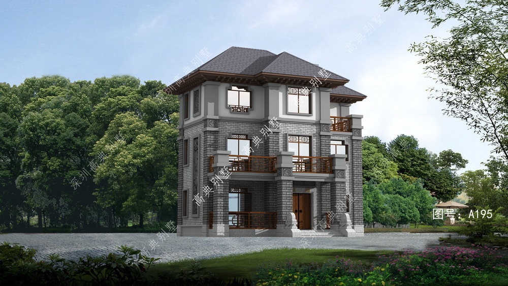 别墅|新中式风格的别墅,造型典雅漂亮,气派又耐看。