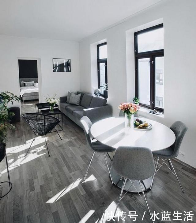 餐厅|我要有钱也买横厅户型,沙发不靠墙,餐厨一字排开,越看越高级