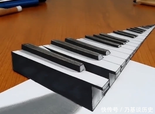 钢琴$美术生画悬浮钢琴,被吐槽在吹牛皮,作品完成后:惊艳了全场