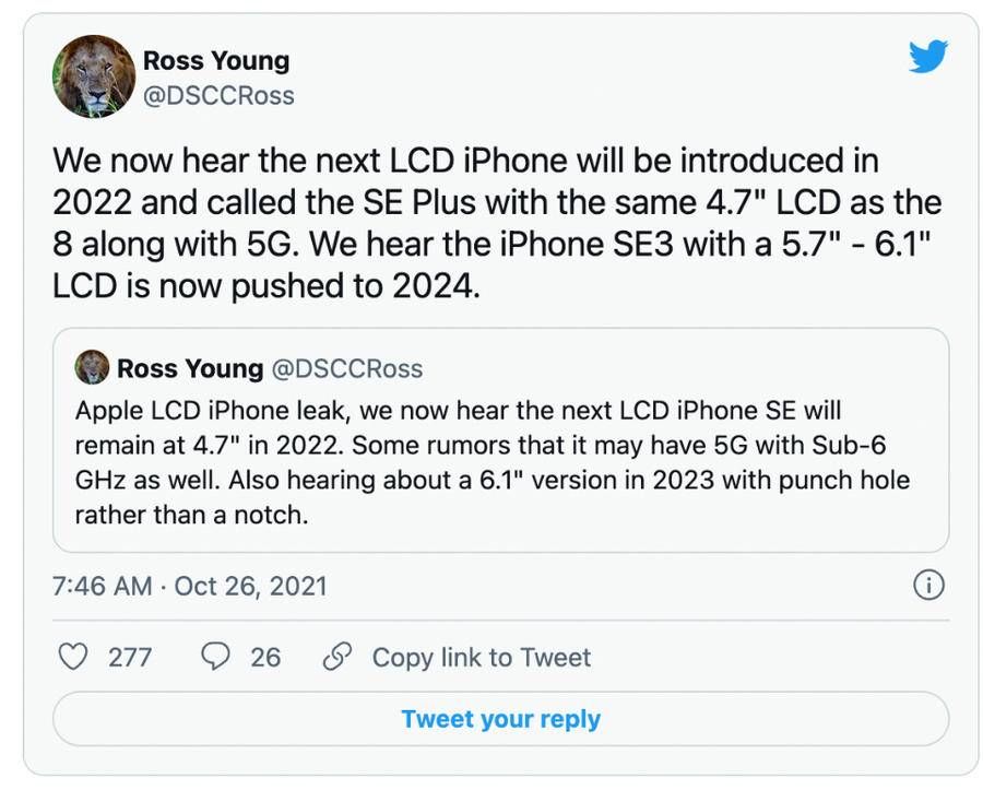 显示屏|苹果将在2022年发布iPhone SE Plus