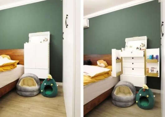 全身镜|90后夫妇58平米的家，全屋都是柜子，每个空间都好喜欢，精致漂亮