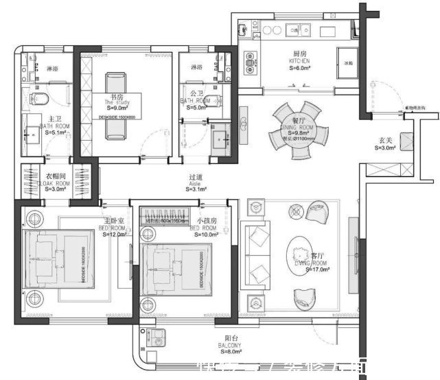 北欧风|117平现代北欧风三居室,简单明快,轻松愉快又舒适