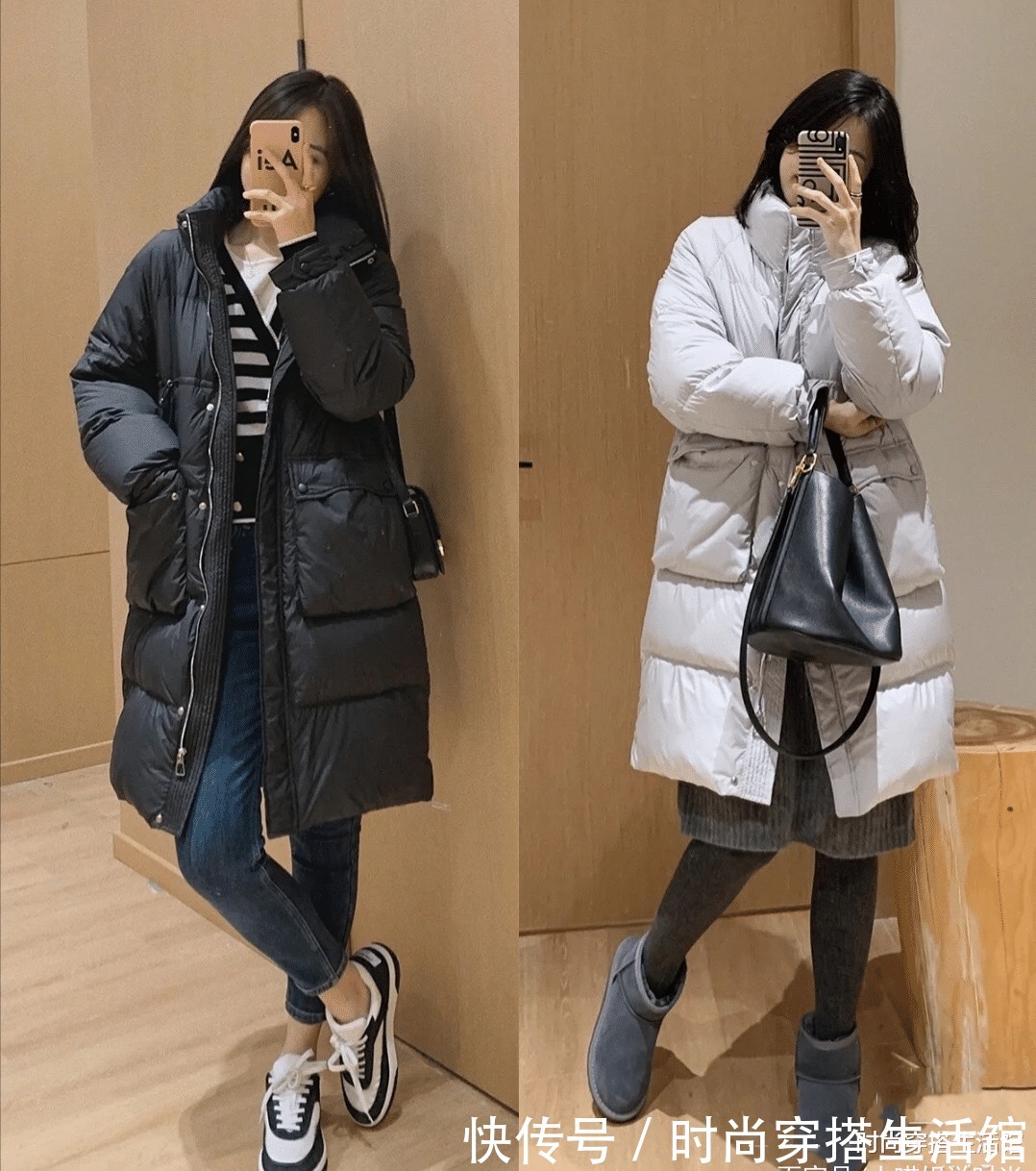 保暖 穿羽绒服别总配裙子,换一种方式更时髦保暖,太适合普通人穿了