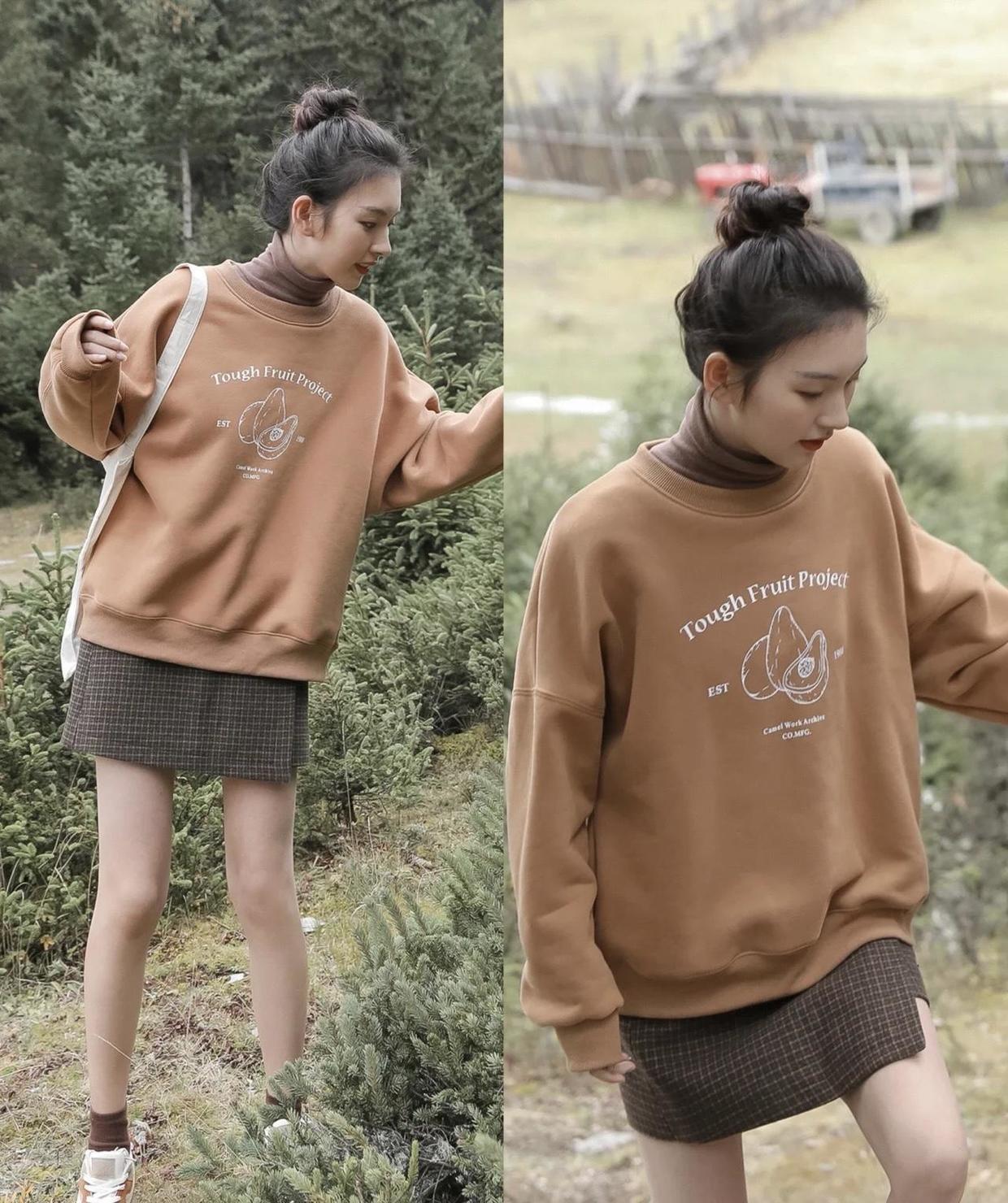 温暖|小个子女生这样穿卫衣,让你冬日也温暖又洋气,休闲感满分!