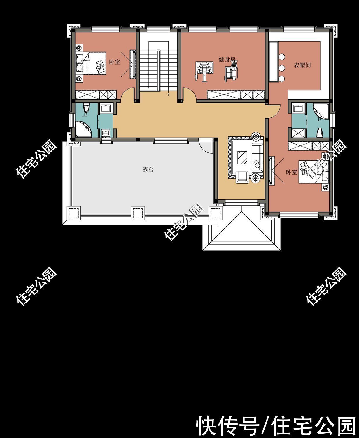 户型|15套挑空客厅户型,专为农村老百姓设计,2021年这样建房面子十足
