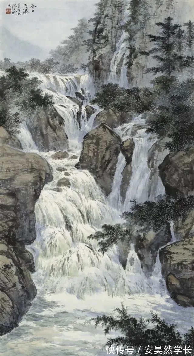 张大昕!海派|张大昕的山水画,以水取胜!