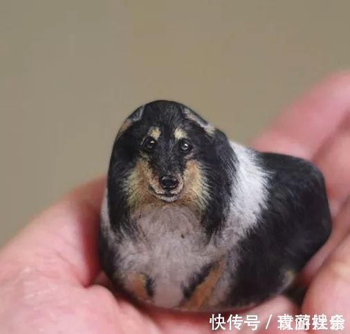 小姐姐$在石头上画画!日本小姐姐笔下的萌宠,惹9万网友围观:也想要一个