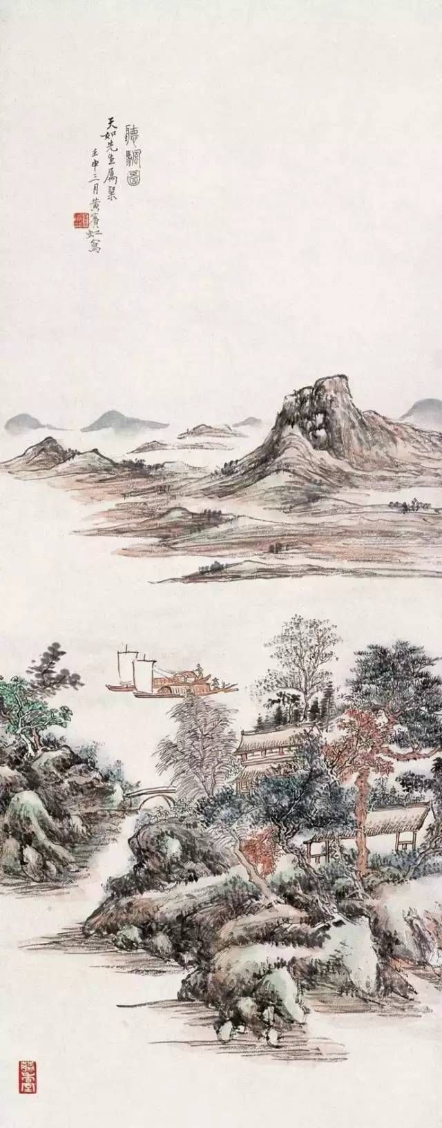 黄山汤口@黄宾虹山水画60幅，浑厚华滋，意境深邃，赏心悦目