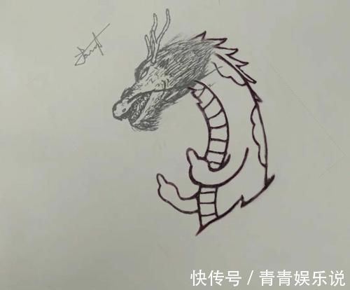 网友$看沙雕网友如何画龙!哈哈哈哈哈哈xswl这也的有才了~~