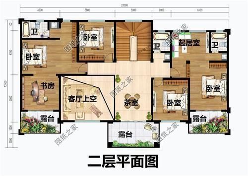 效果图|5开间三层自建房设计图，简单大气，把田园美景送到家