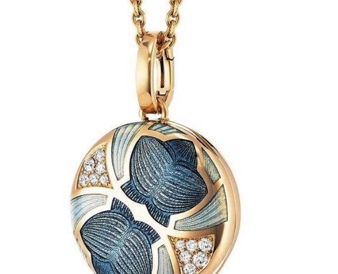 德国百年历史珠宝品牌, 将珐琅工艺手工雕刻,视觉效果特别吸引人