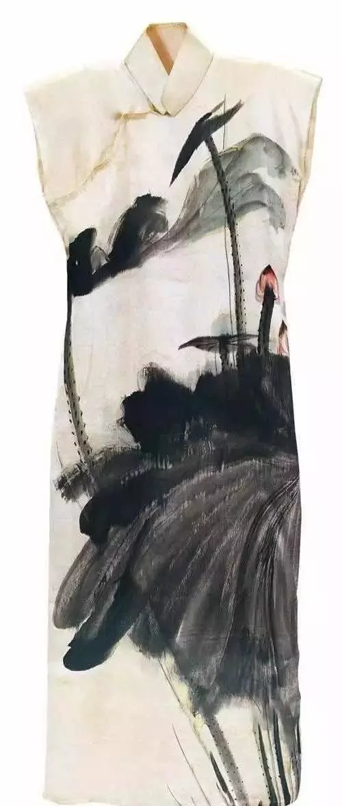张大千绘制|国画里的旗袍