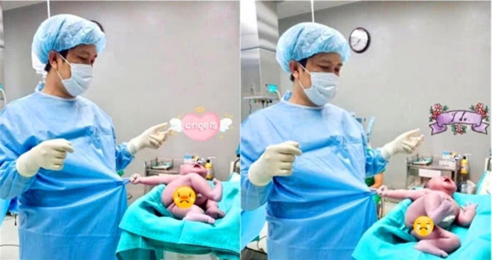 新生|新生儿出生后,死死抓住医生手术服不撒手,看到照片网友萌翻