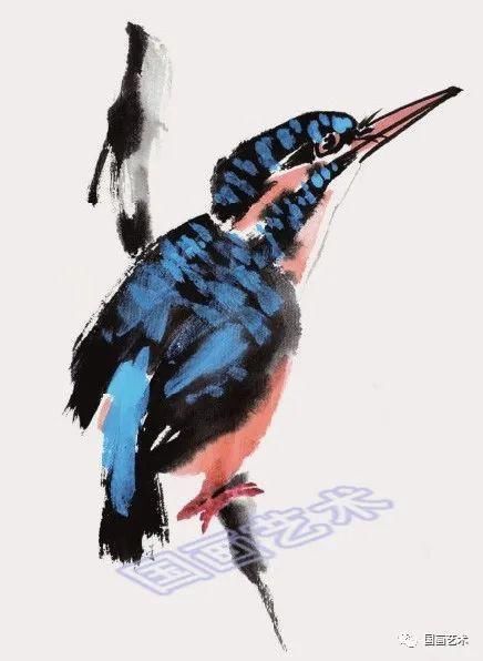  绘制出翠鸟|图文教程：轻松学画黄鹂、翠鸟