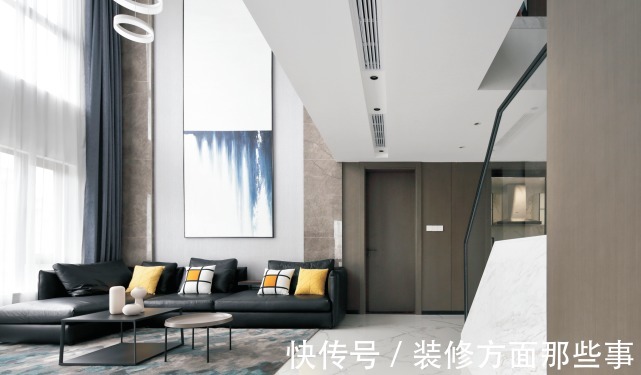 复式楼|180平挑空复式楼,黑白灰的呈现,给人自然舒服的感觉