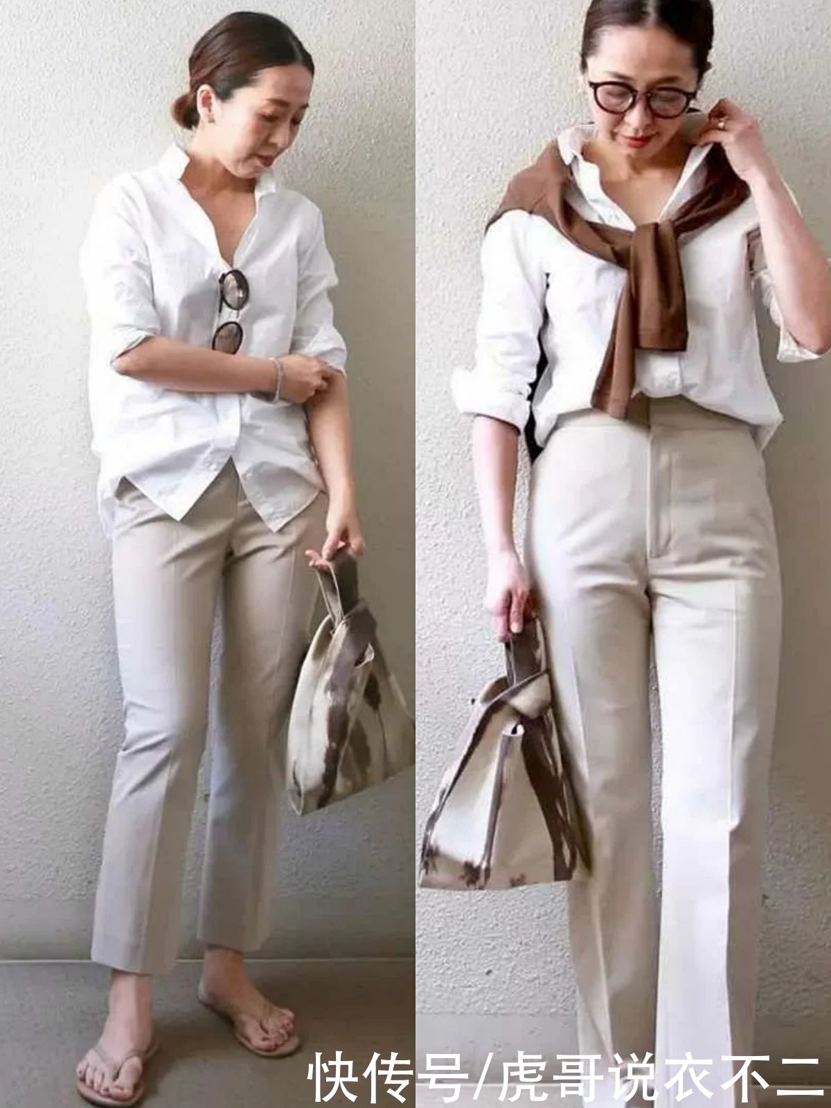 秋季|60岁女人秋季穿衣越简约越高级，不信看这位博主，舒适大方显气质