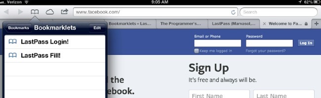 (ipad自带的safari在哪)如何在iPad或iPhone上使用Safari中的LastPass Bookmarklet