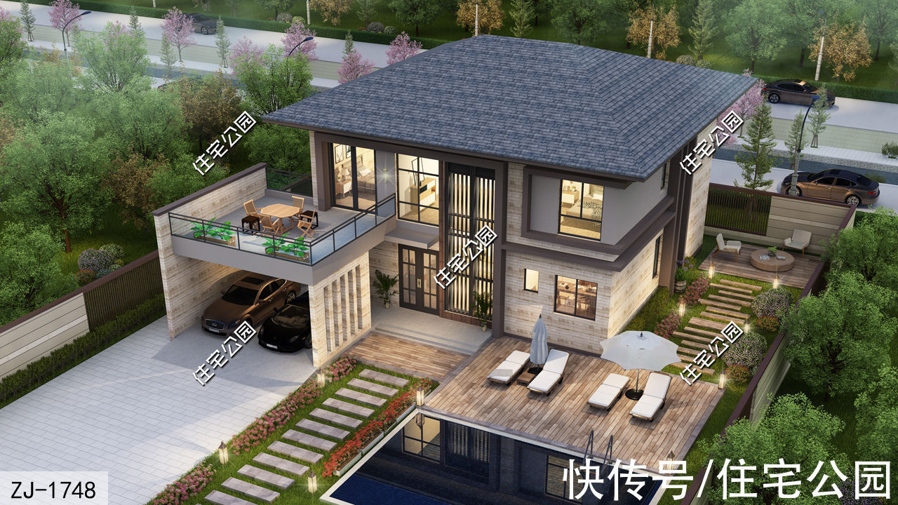 生活环境|12×11米现代住宅，有车位还带露台，让舒适融入你的生活